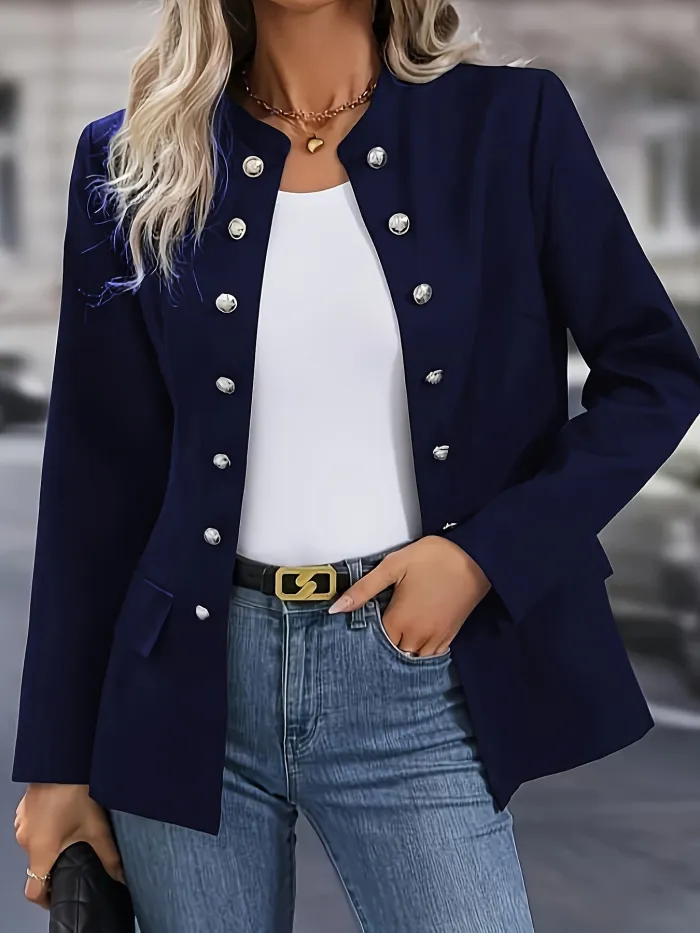 Blazer sophistiqué avec détails de boutons uniques